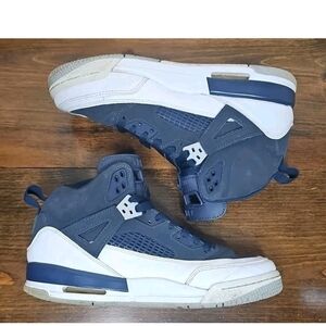 Nike Air Jordan Spizike Midnight Navy Blue Spike Sz 7Y Sneakers Suede 317321 406